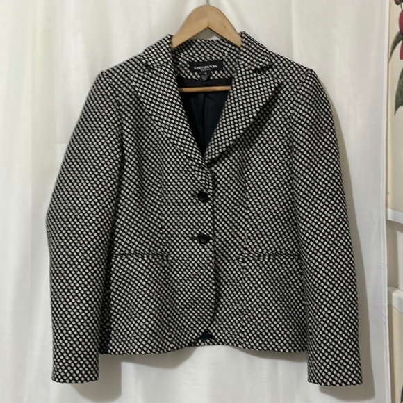 Jones New York Black with White Dot Blazer - Picture 1 of 3